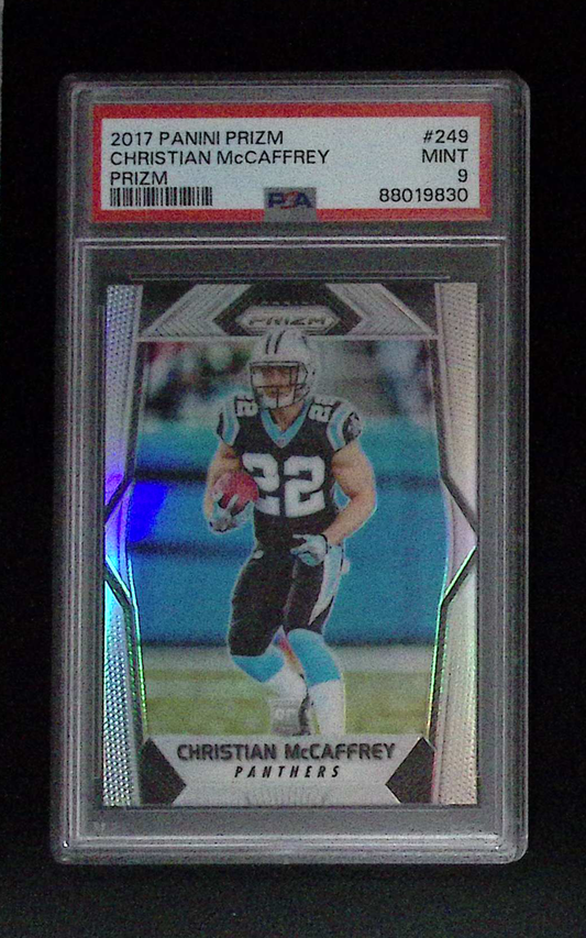 2017 Prizm Rookie #249 Christian McCaffrey Silver 49ers RC PSA 9 MINT
