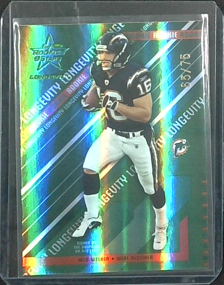 2004 Leaf Rookies & Stars Wes Welker Rookie Emerald /75