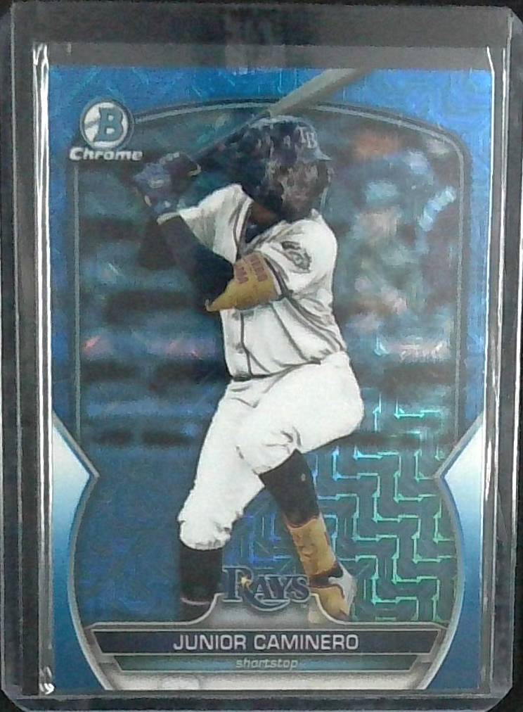 2023 Bowman Chrome Mega Box BLUE Mojo Refractor 15/150 Junior Caminero