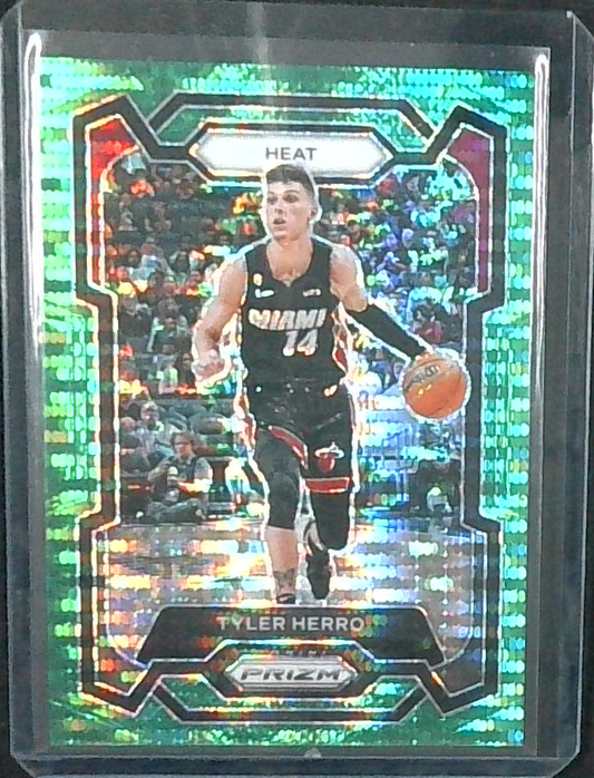 2023-24 Panini Prizm Basketball Tyler Herro Heat Green Pulsar /25