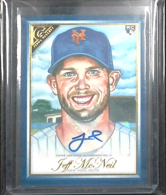 2019 Topps Gallery Jeff McNeil Blue Rookie Autograph Auto RC #50/50 Mets