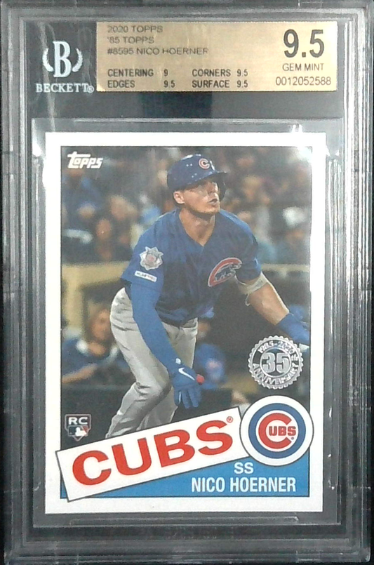 2020 Topps Nico Hoerner BGS 9.5 GEM MINT Rookie
