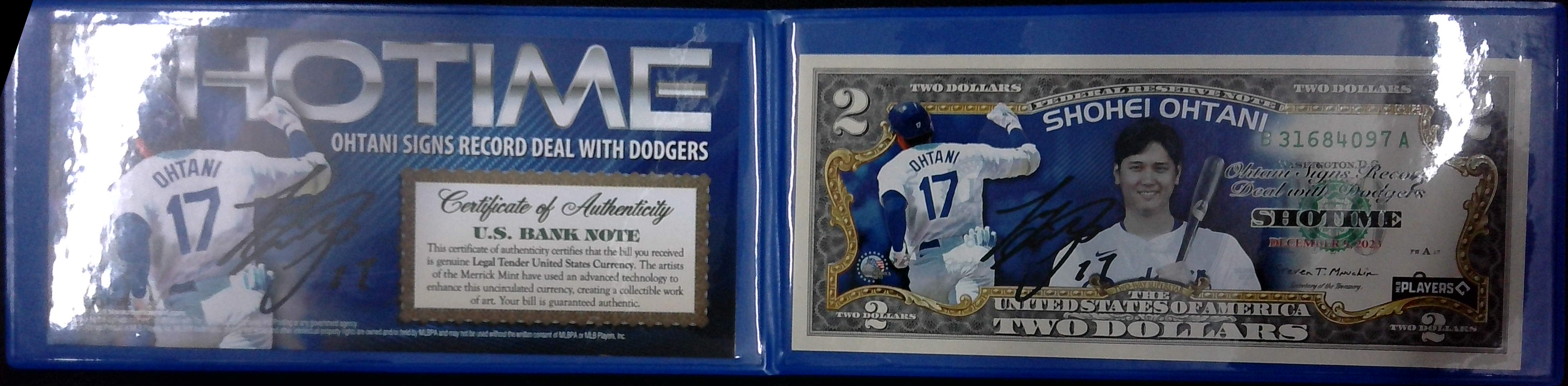 Shohei Ohtani $2 Bank Note – Great American Sports Cards