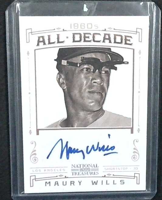 2012 National Treasures Maury Wills Auto /60