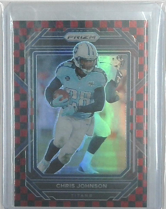 2022 Prizm Chris Johnson Red and Black Checkerd