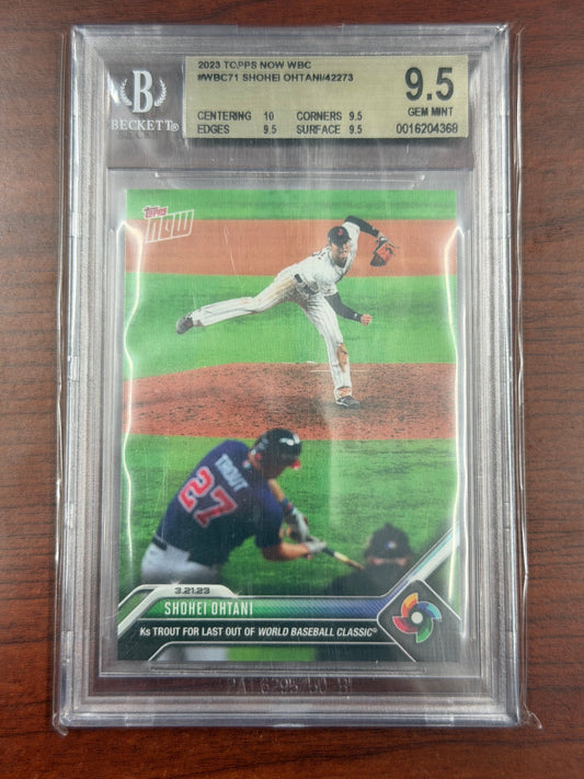 2023 Topps Now WBC71 World Baseball Classic Shohei Ohtani BGS 9.5