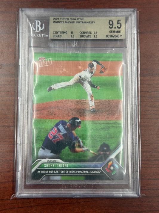 2023 Topps Now WBC71 World Baseball Classic Shohei Ohtani BGS 9.5 GEM MINT