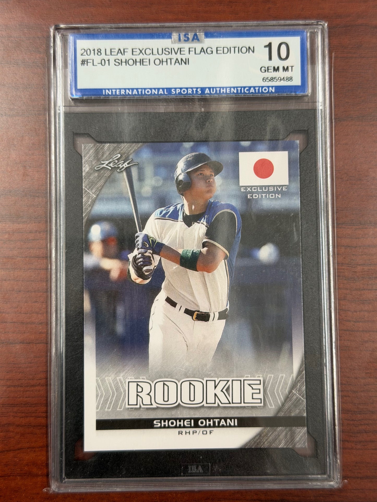 2018 Leaf Shohei Ohtani Rookie Flag Edition RC Japan Exclusive ISA 10 GEM MT