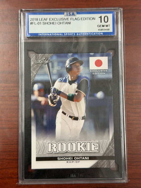 2018 Leaf Shohei Ohtani Rookie Flag Edition RC Japan Exclusive ISA 10 GEM MT