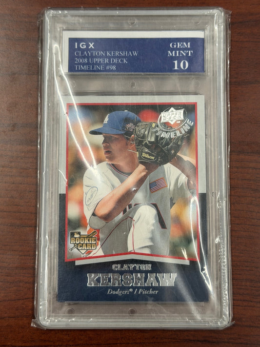 2008 Upper Deck Timeline Clayton Kershaw Rookie RC #98 Dodgers