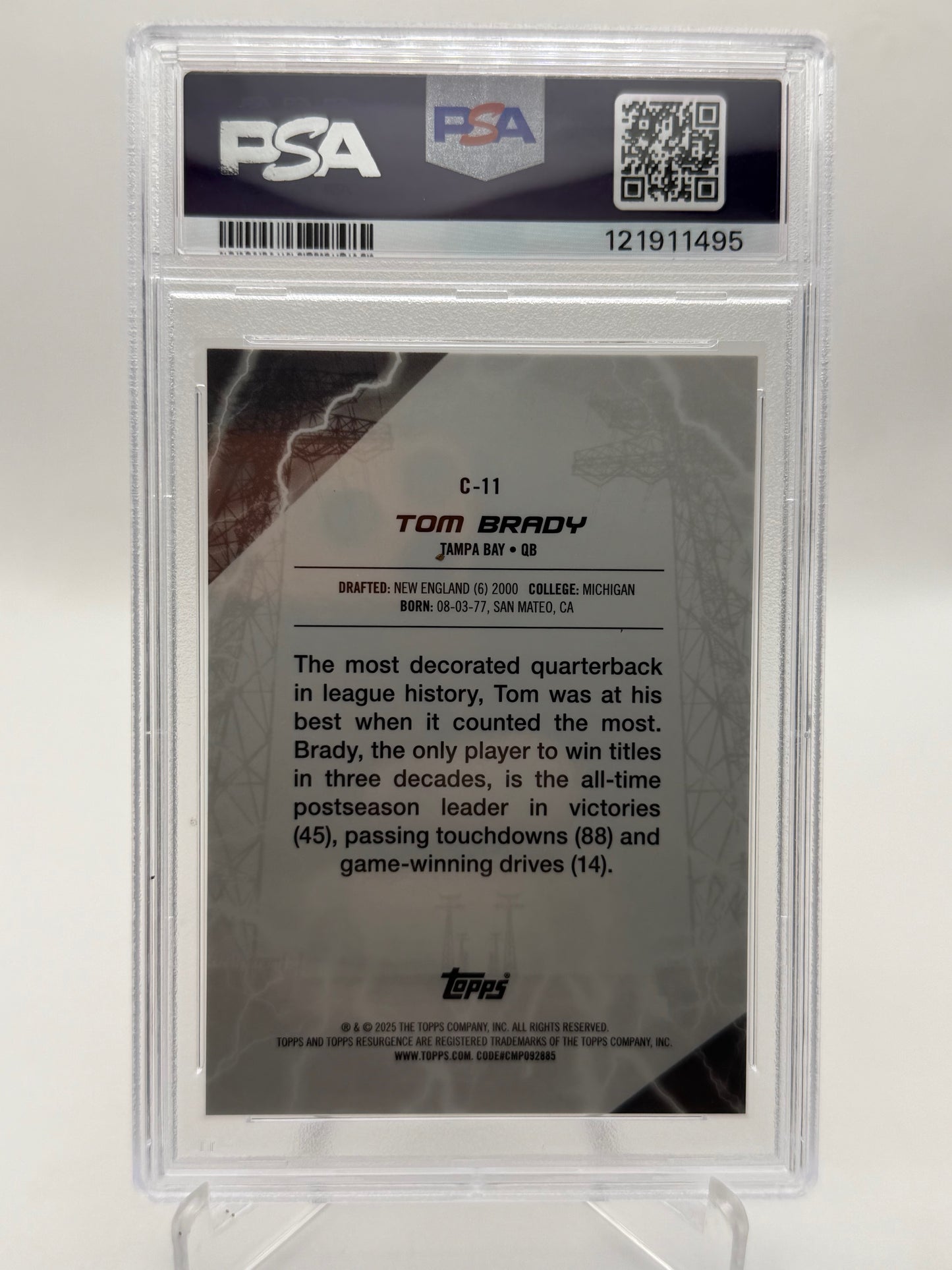2024 Topps Resurgence Tom Brady - Patriots Conductors Pink Power Surge /10 SSP PSA 9
