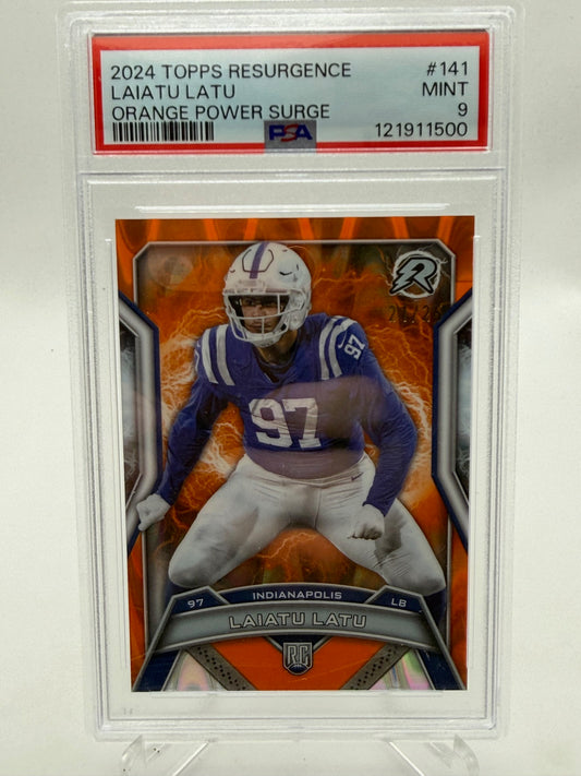 2024 Topps Resurgence Laiatu Latu Rookie Orange Power Surge /25