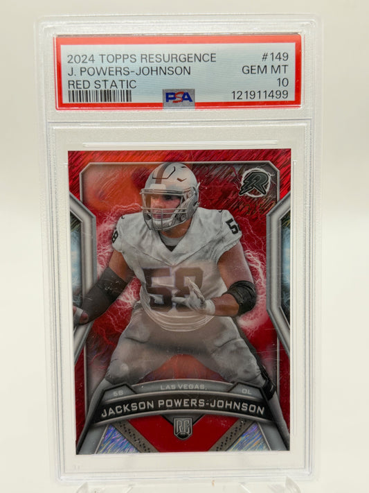 2024 Topps Resurgence Rookie Jackson Powers-Johnson #149 (RC) Red /5 PSA 10