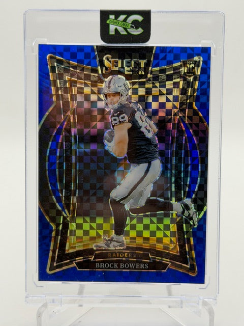 2024 Select Blue Checker Brock Bowers Rookie