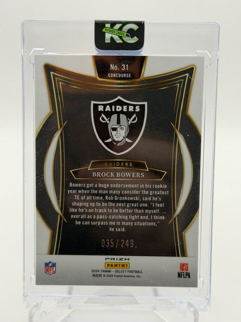 2024 Select Blue Checker Brock Bowers Rookie