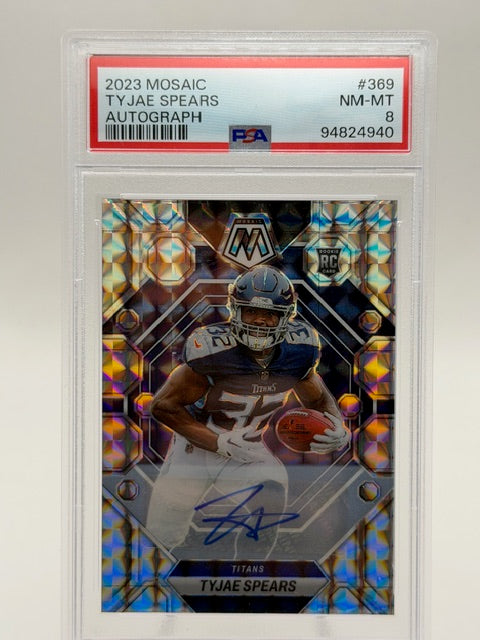 2023 Mosaic Tyjae Spears Rookie Auto PSA 8