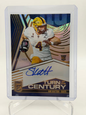 Cam Skattebo 2025 Donruss Elite AUTO /499 Turn Of The Century Rookie Giants
