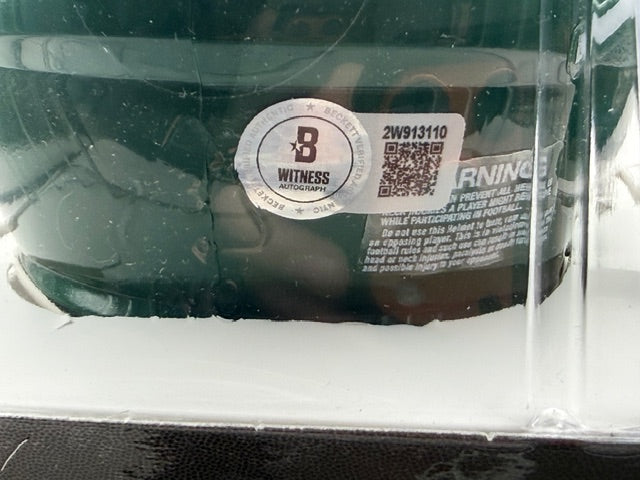 Justin Fields Autographed NY Jets Mini Helmet (Beckett)