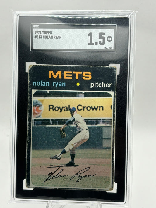 1971 Topps #513 Nolan Ryan SGC 1.5 New York Mets