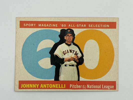 1960 Topps #572 Johnny Antonelli All-Star Giants