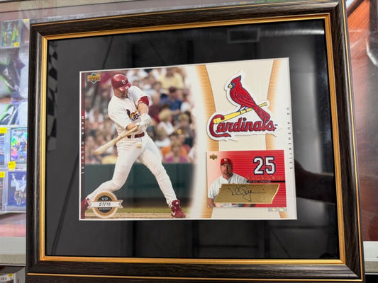 2003 UD Authentics Framed Signed Auto Mark McGwire /70