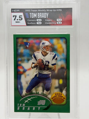 2002 Topps Tom Brady #295 New England Patriots HGA 7.5