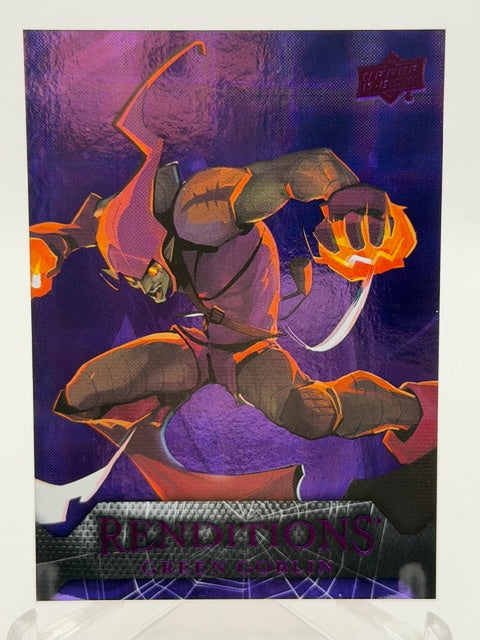 2024 Upper Deck Marvel Renditions. Green Goblin- Kingpin Purple Tie 75/99 #72