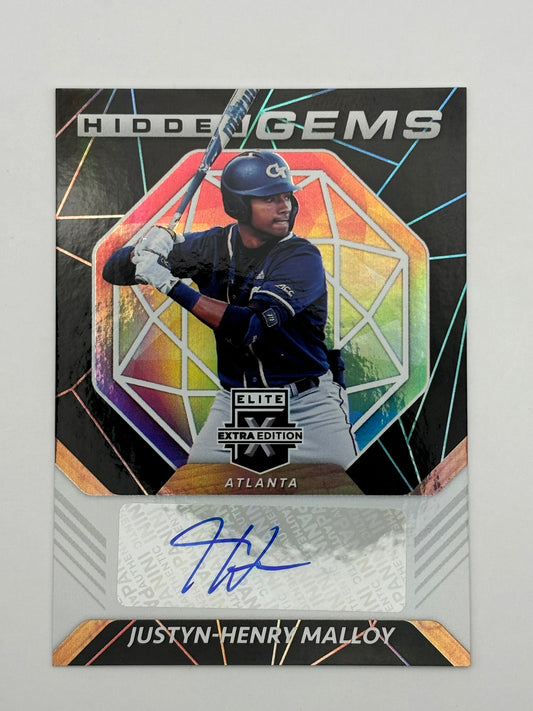 2021 Elite Extra Edition Justyn-Henry Malloy Hidden Gems Auto