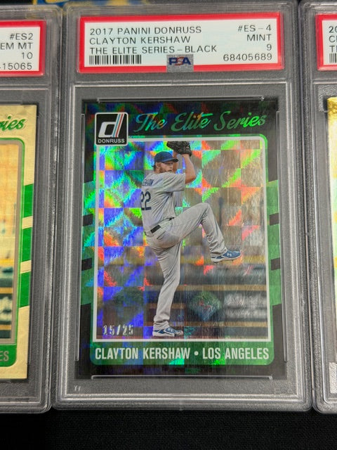 2017 Donruss Optic Clayton Kershaw Gold Vinyl 1/1 PSA 10 W/ Rainbow Set (7)