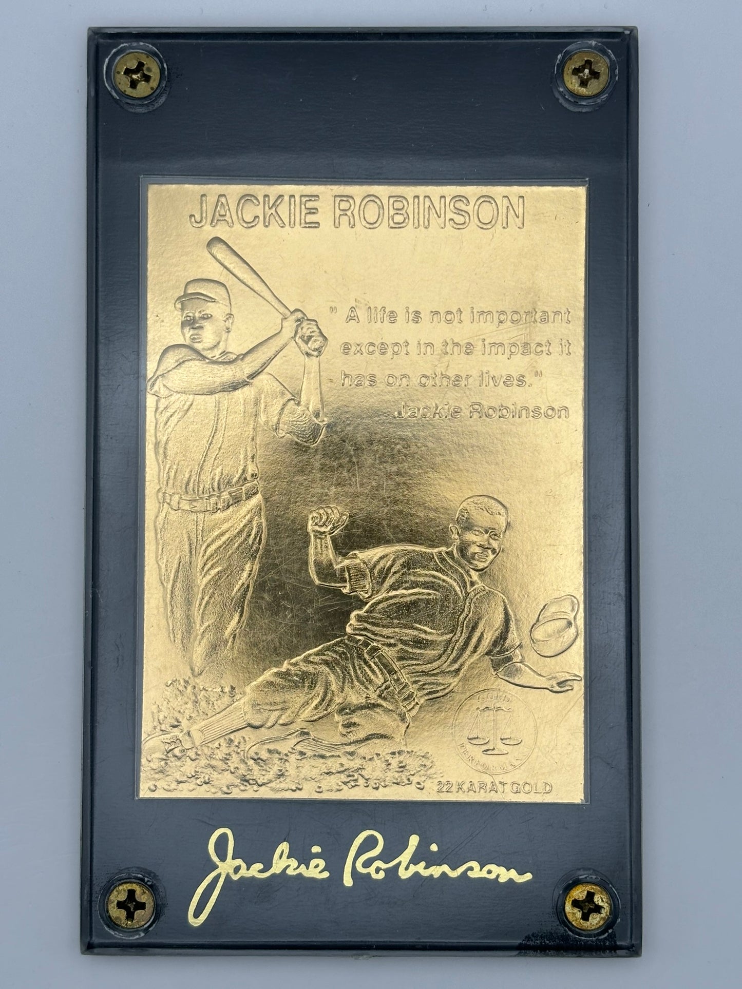 Jackie Robinson 50th Anniversary 22k Gold Card