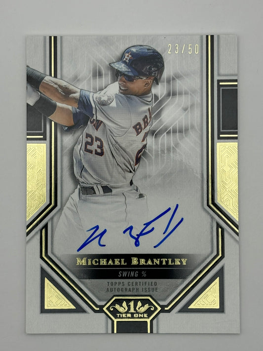 2023 Topps Tier One Michael Brantley Auto /50