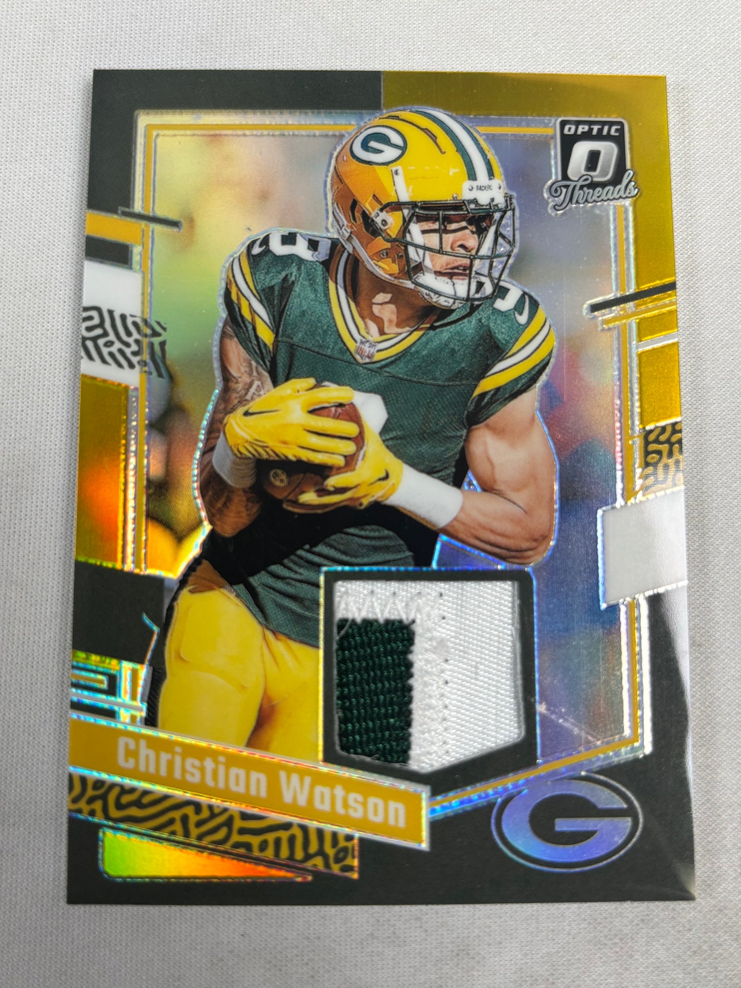 2023 Panini Donruss Optic Threads Christian Watson /10 2 Color Patch
