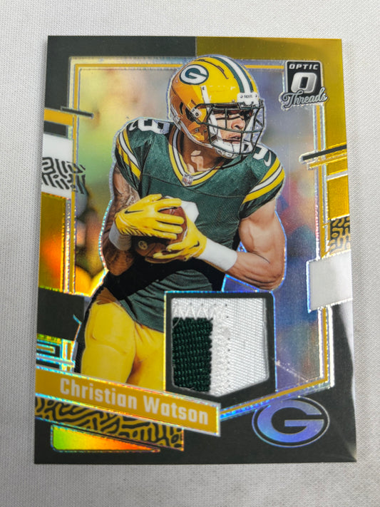 2023 Panini Donruss Optic Threads Christian Watson /10 2 Color Patch