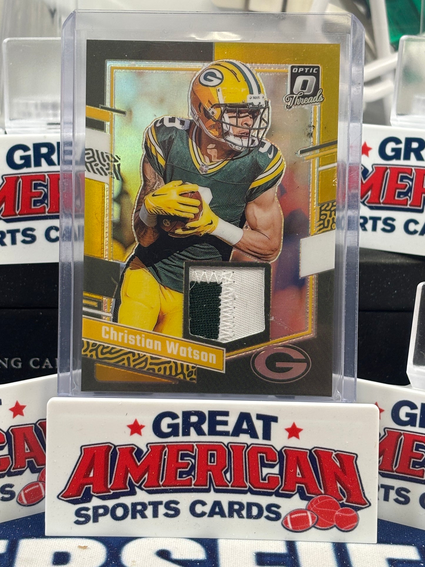 2023 Panini Donruss Optic Threads Christian Watson /10 2 Color Patch