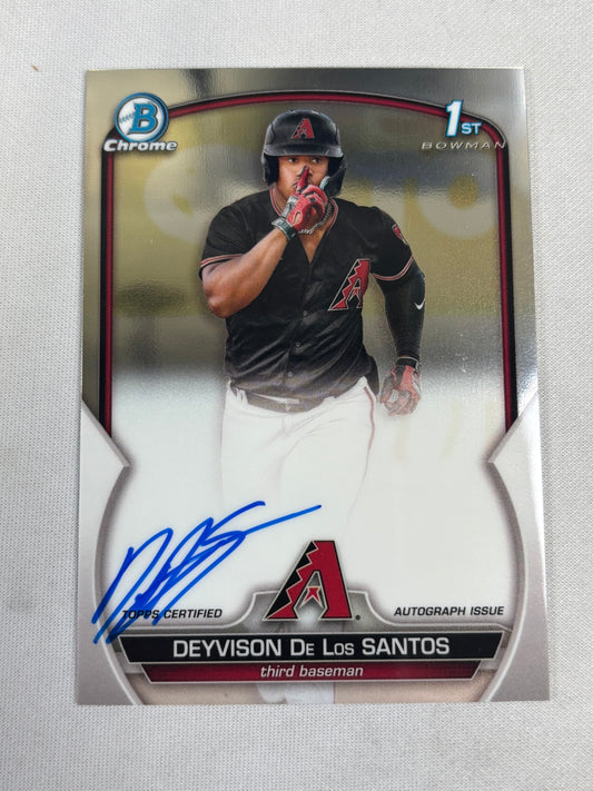 2023 Bowman Chrome Deyvison De Los Santos 1st Bowman Auto