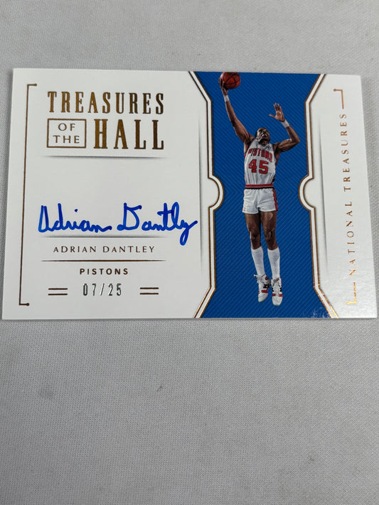 2018-19 National Treasures Adrian Dantley Treasures of the Hall Auto /25