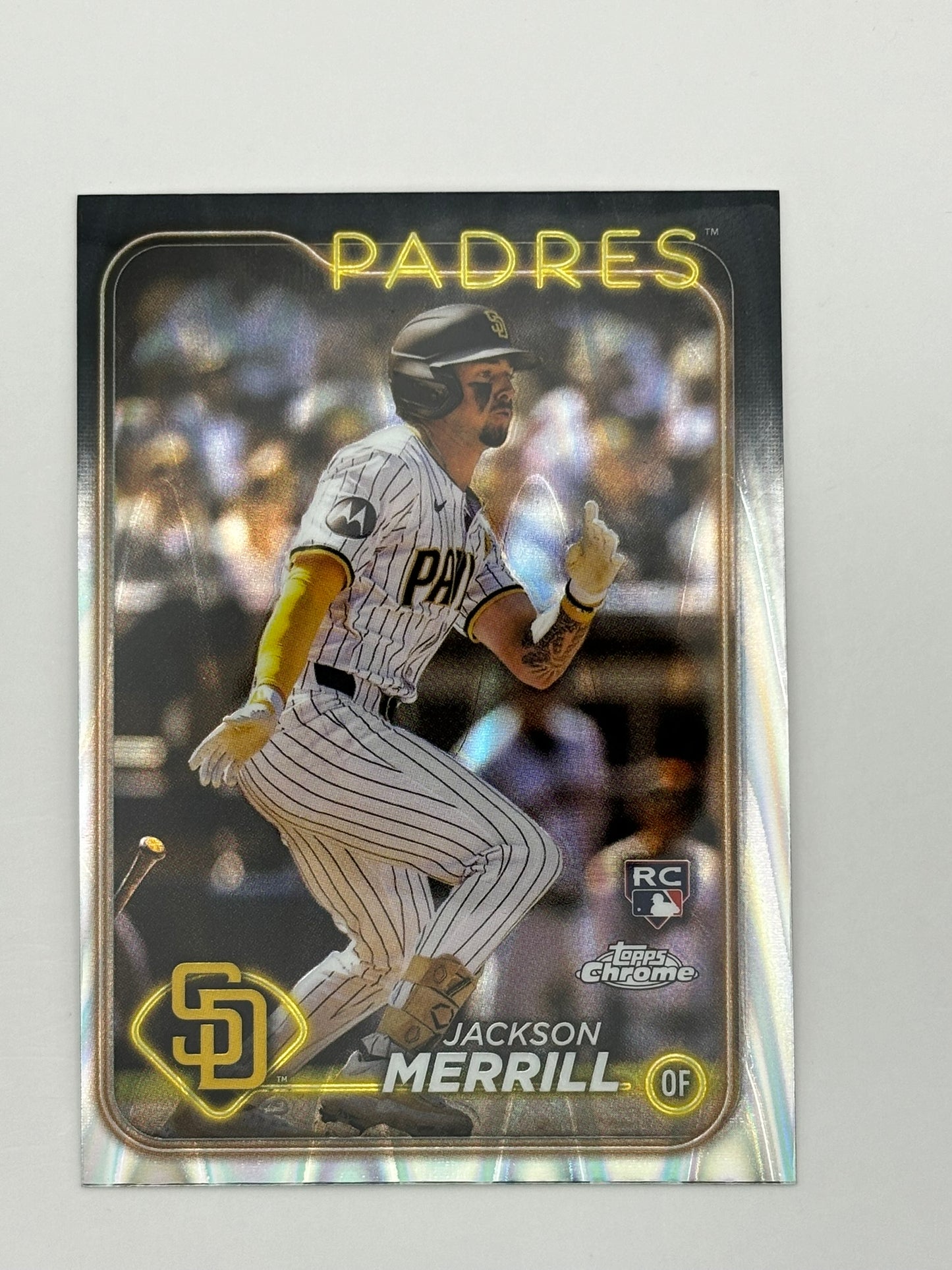2024 Topps Chrome Jackson Merrill #207 RC Ray Wave Refractor Rookie SD ...