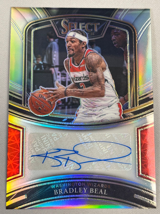 2020-21 Panini Select Basketball Bradley Beal Auto /49 Washington Wizards
