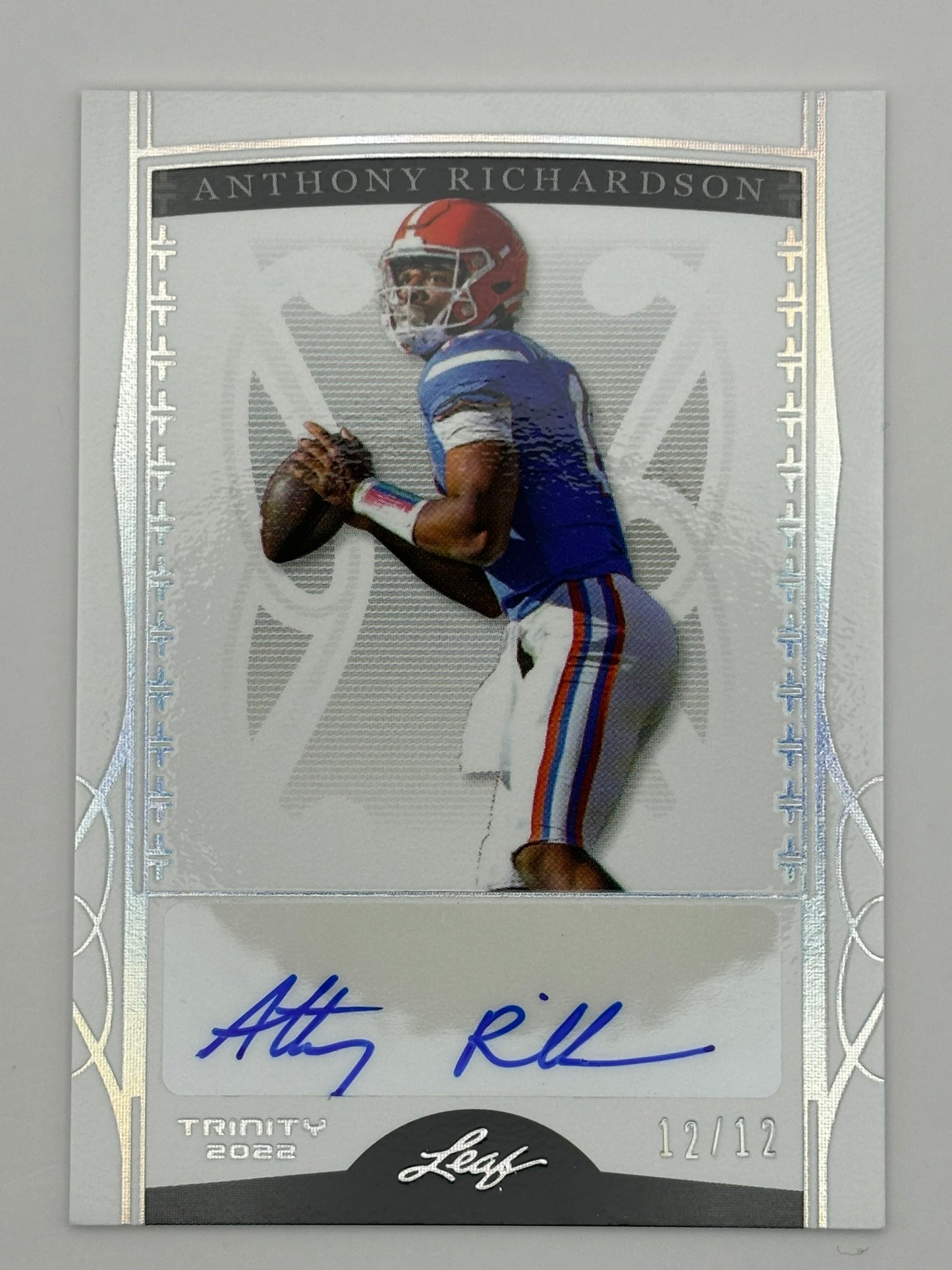 2022 Leaf Trinity Anthony Richardson Rookie Auto 12/12 RC Colts