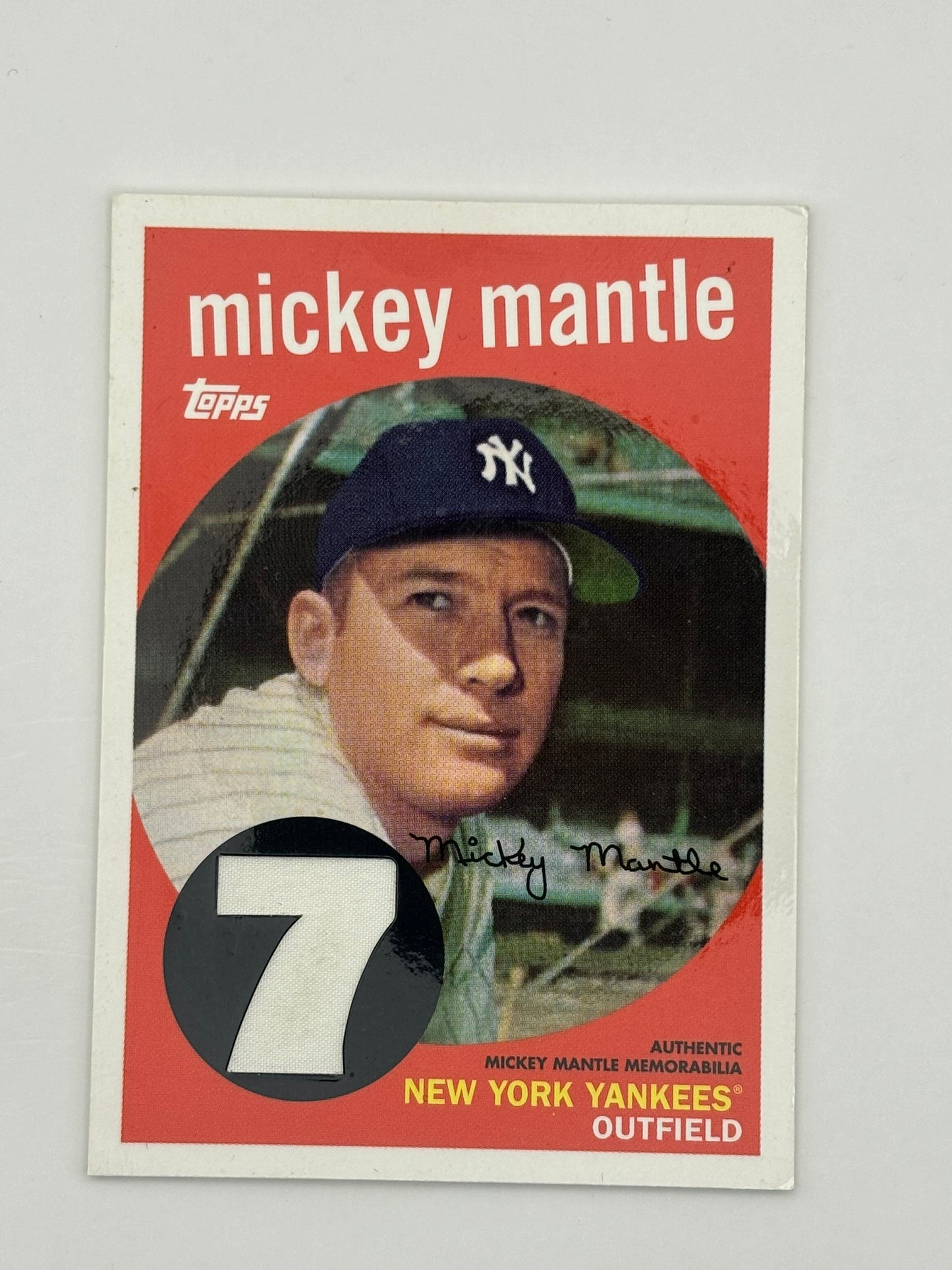 2008 Topps Mickey Mantle Factory Set Jersey Relic #MMR-59 Yankees