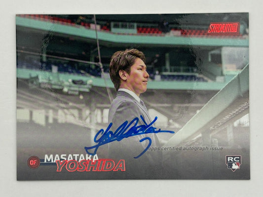 2023 Topps Stadium Club Masataka Yoshida Auto Red Foil /50