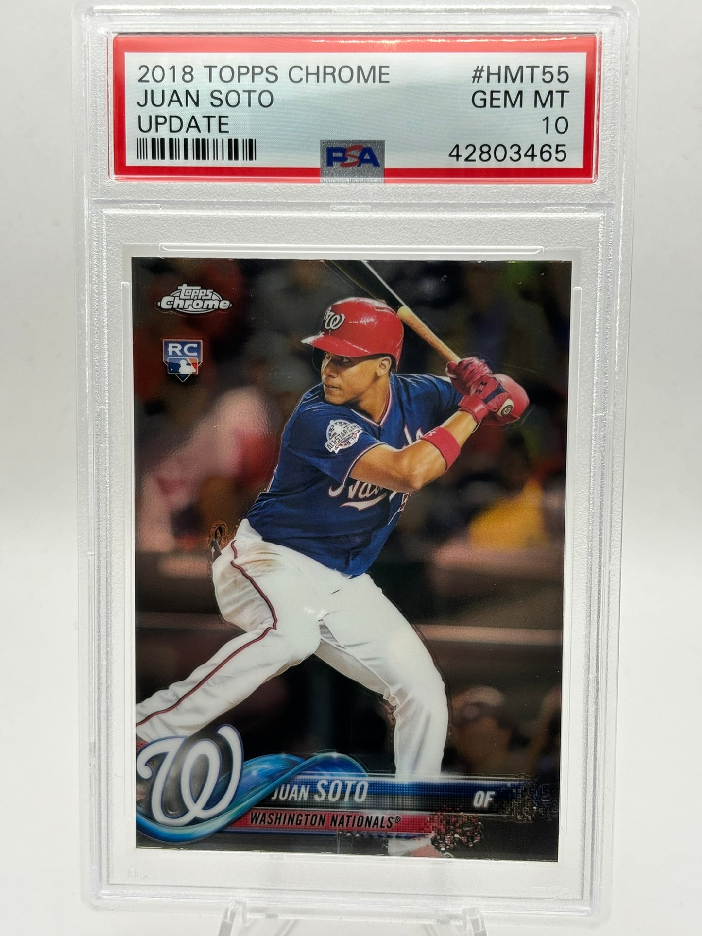2018 Topps Chrome Update Juan Soto Rookie PSA 10