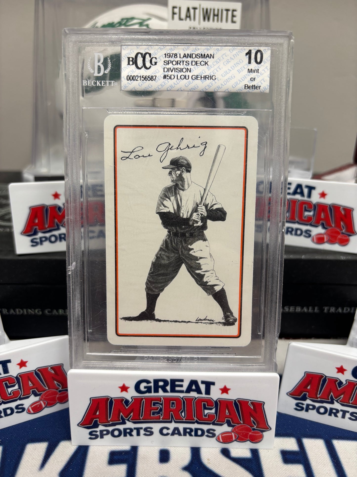 1978 Landsman Sports Deck Division #5D Lou Gehrig Five of Diamonds BCCG Beckett 10 Mint or Better