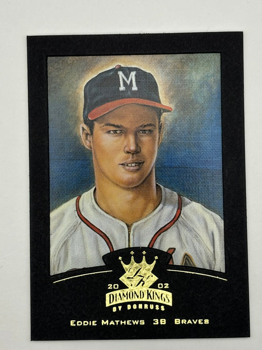 2002 Diamond Kings Gold Foil Eddie Mathews /100 Braves