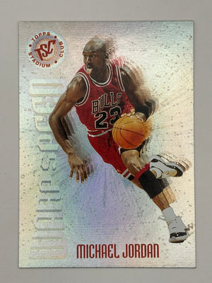 1995-96 Topps Stadium Club Michael Jordan Warp Speed #Ws1 Chicago Bulls