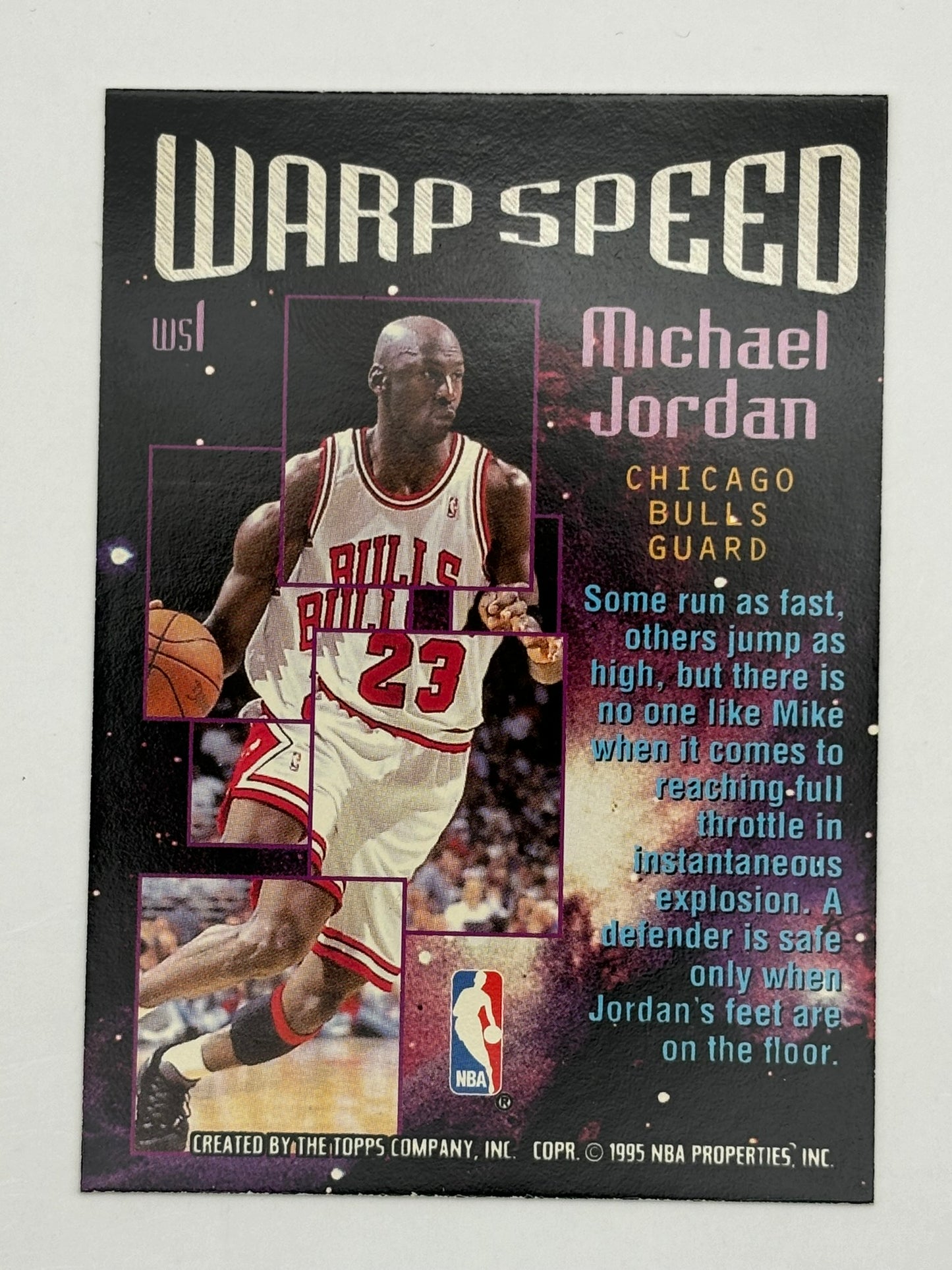 1995-96 Topps Stadium Club Michael Jordan Warp Speed #Ws1 Chicago Bulls