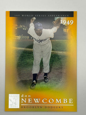 2003 TOPPS TRIBUTE DON NEWCOMBE DODGERS GOLD REFRACTOR PARALLEL SP /100
