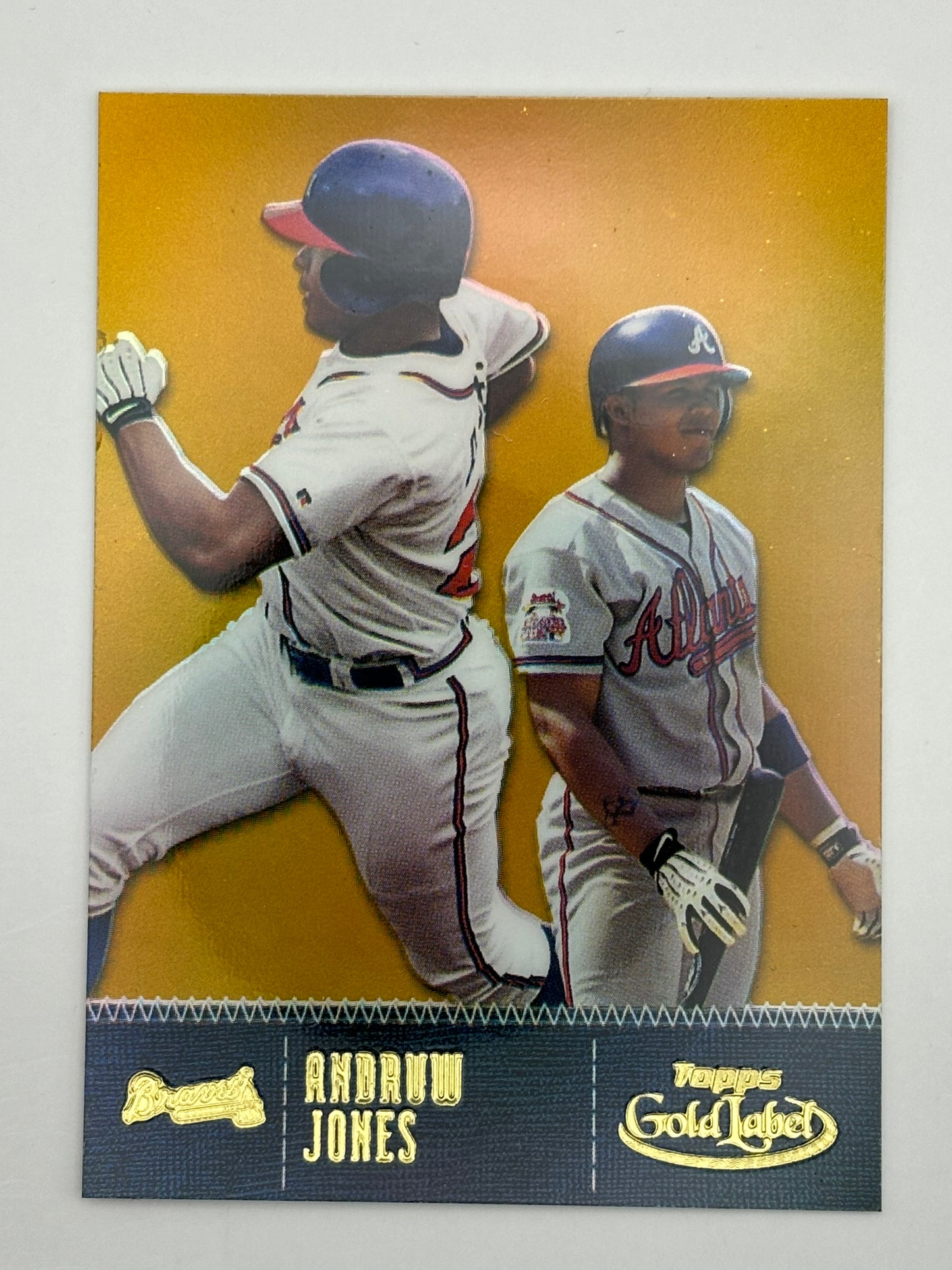 2001 Topps Gold Label #6 Andruw Jones Class 3 Gold #/299