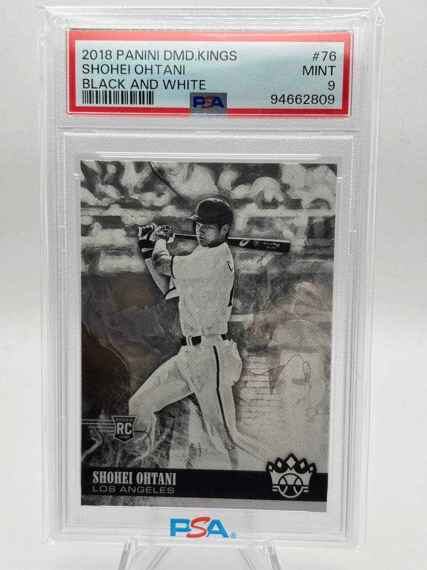 2018 Diamond Kings Shohei Ohtani Black & White PSA 9
