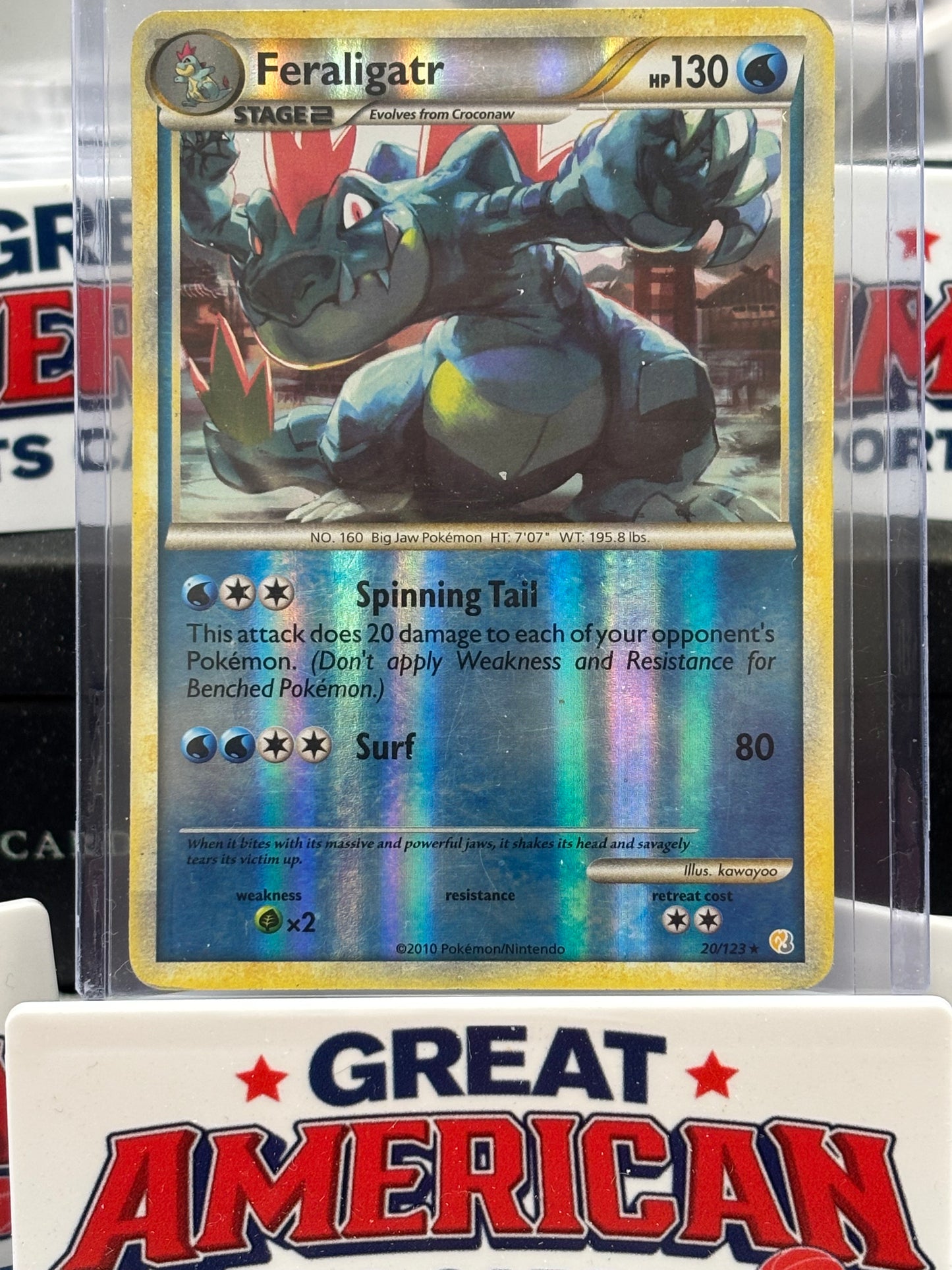 Pokémon TCG 2006 Feraligatr Reverse Holo Card 20/123 LP Condition